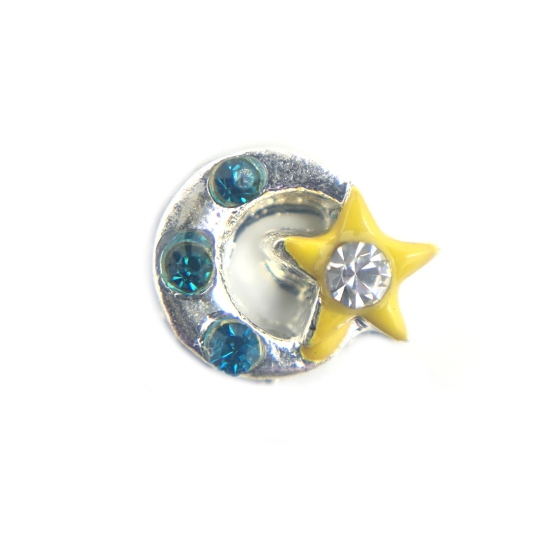 Moon And Yellow Star Charm