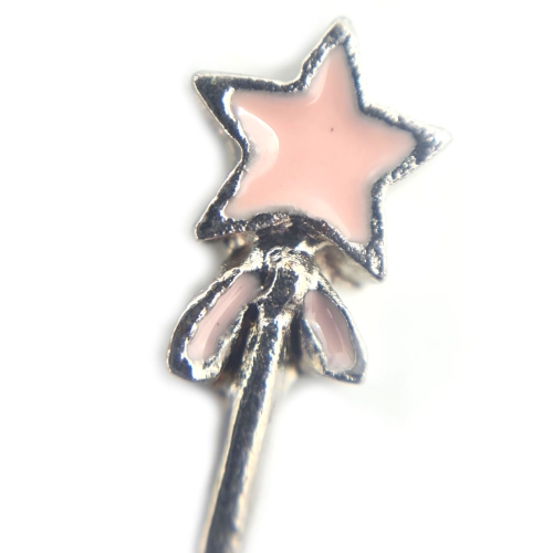 Pale Pink Star Wand Charm Pale Pink Star Wand Charm