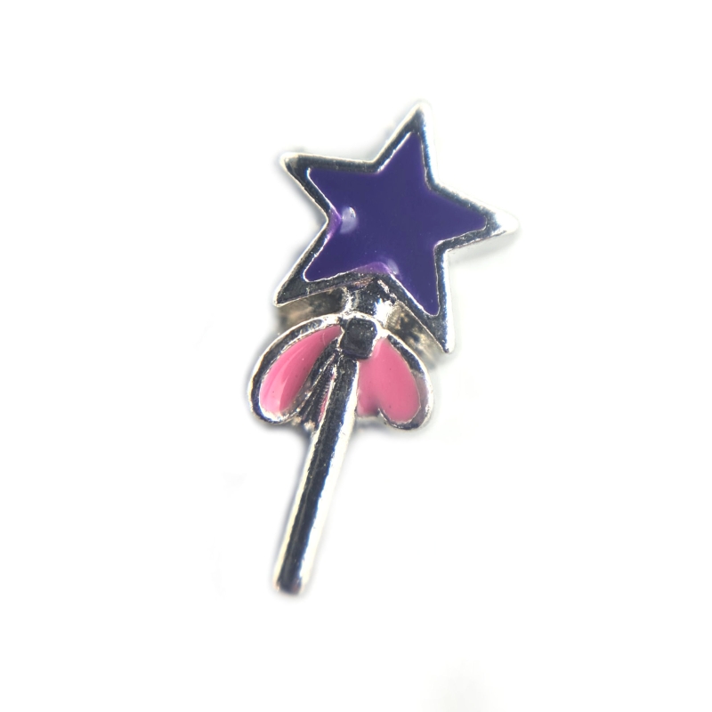 Purple Wand Star Charm