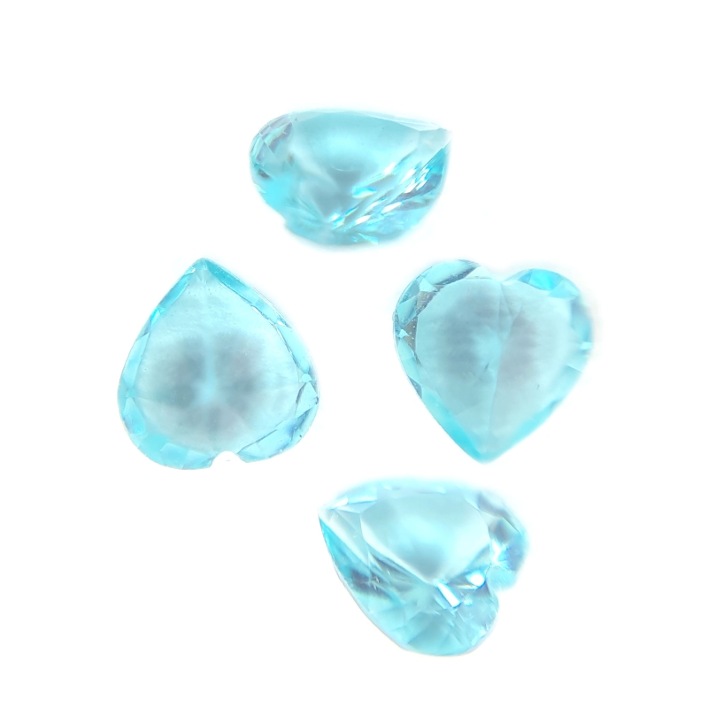 Light Blue Heart Gems