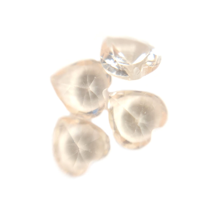 Light Peach Heart Gems Light Peach Heart Gems