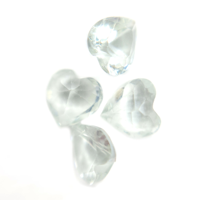 Palest Blue Heart Gems