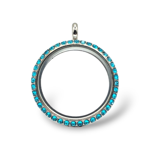 Blue Crystal Memory Locket